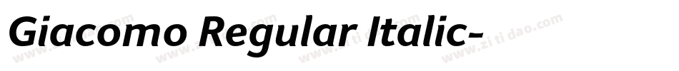 Giacomo Regular Italic字体转换